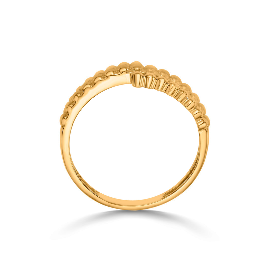 Spiral Bold Gold Fashion Ring for Women