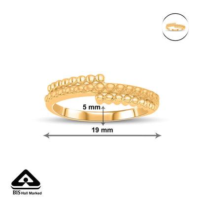 Spiral Bold Gold Fashion Ring for Women