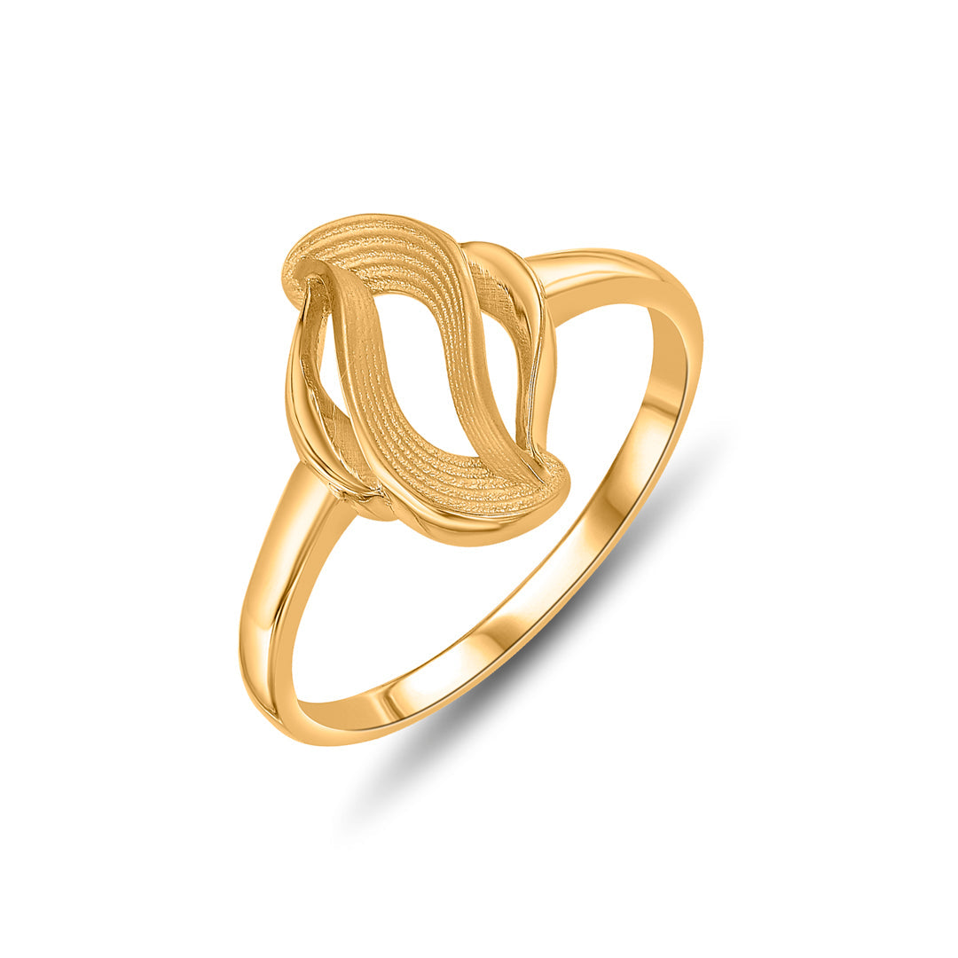 Woven Breeze Gold Casual Ring for Women