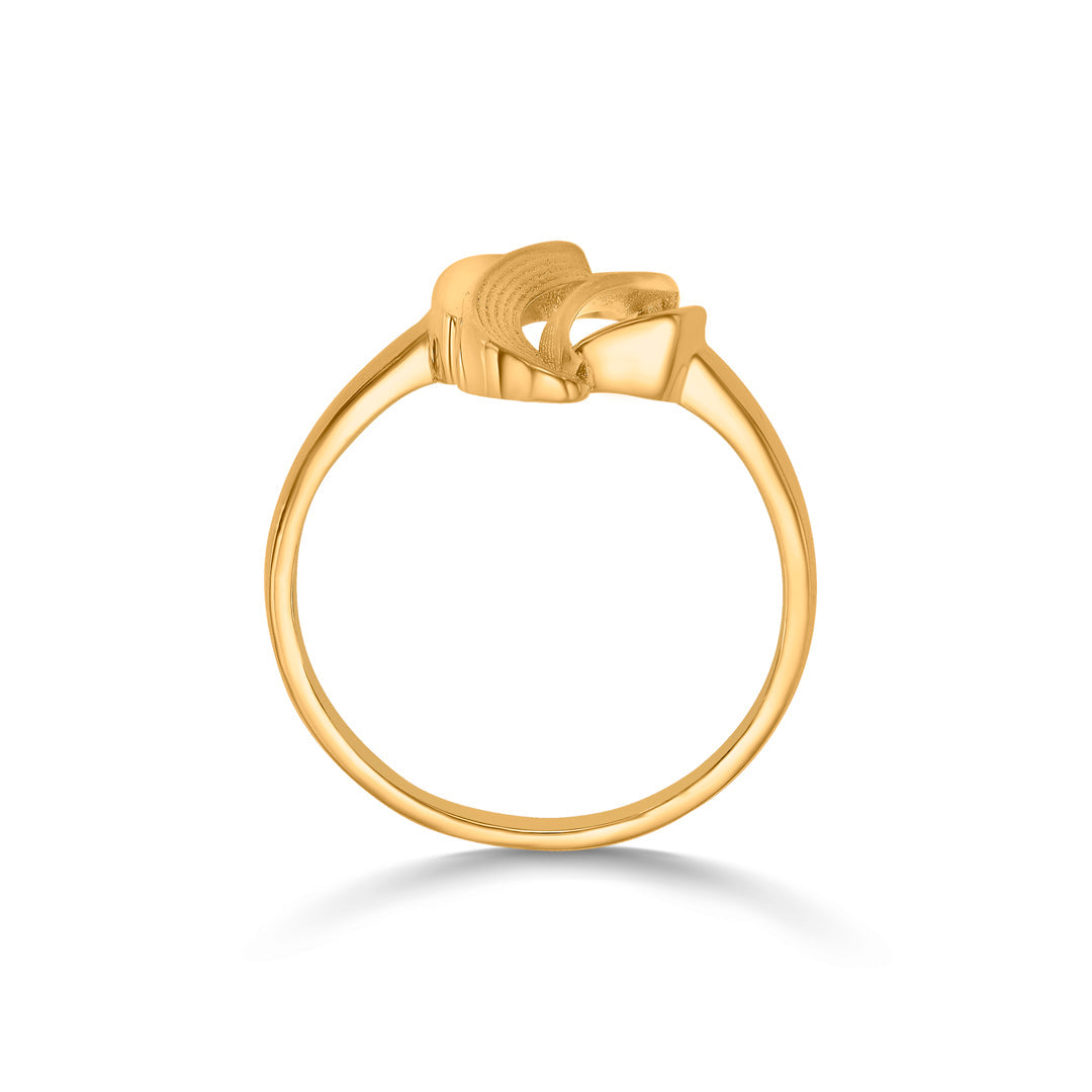 Woven Breeze Gold Casual Ring for Women