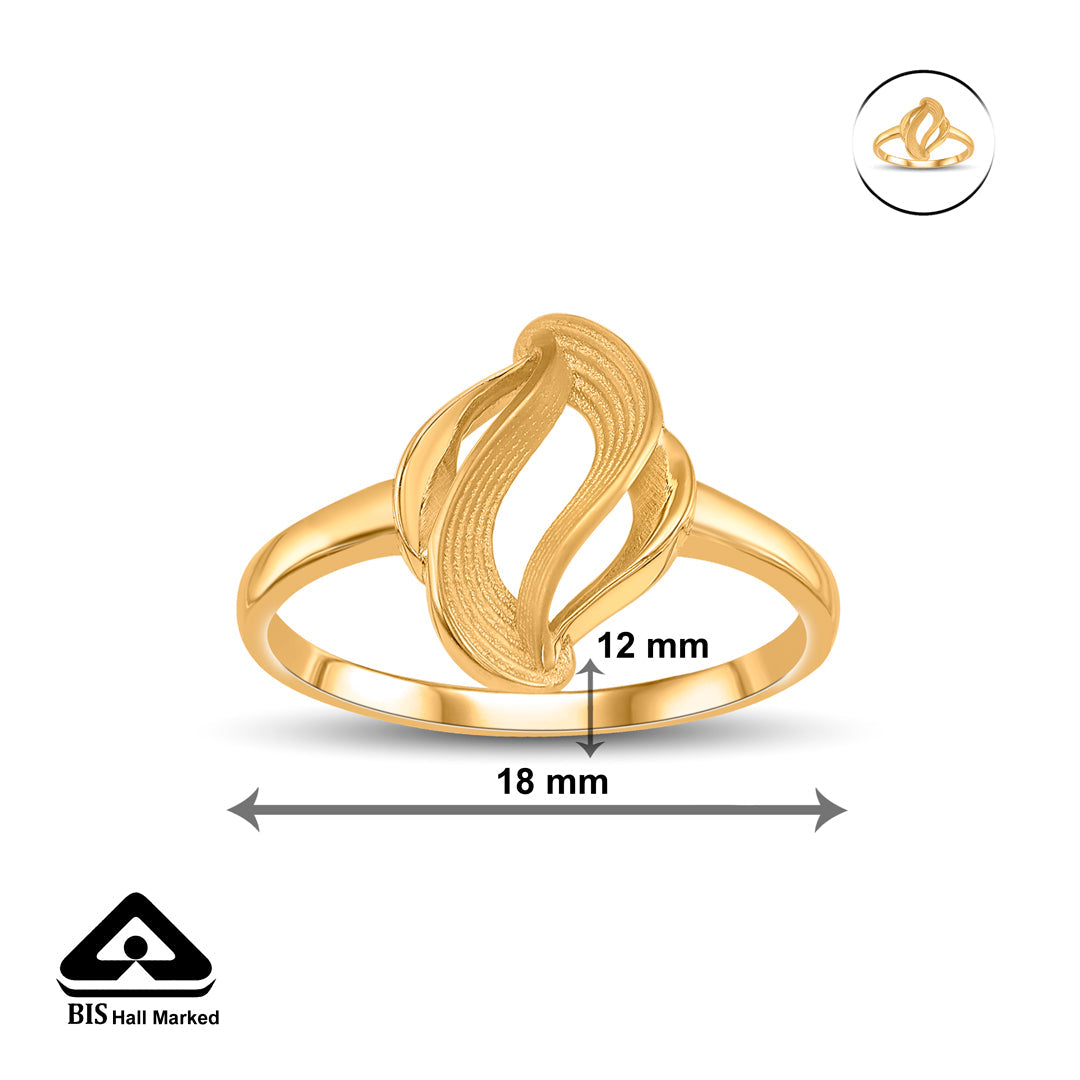 Woven Breeze Gold Casual Ring for Women