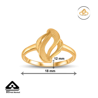 Woven Breeze Gold Casual Ring for Women