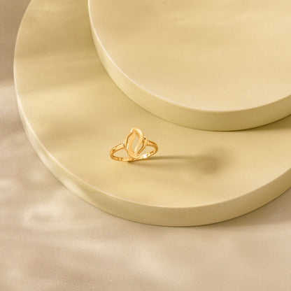 Woven Breeze Gold Casual Ring for Women