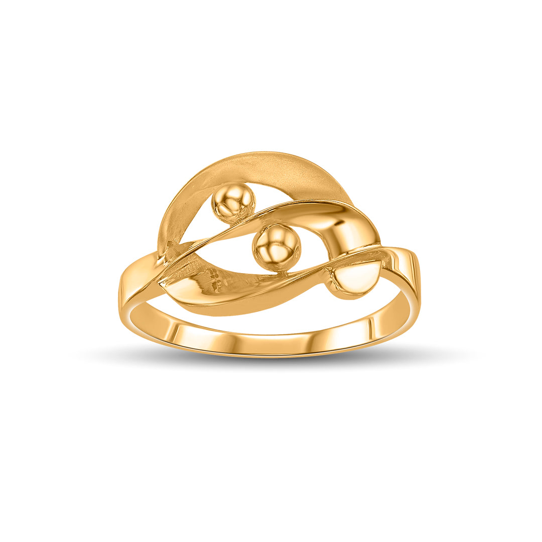 Orchid Twist Gold Casual Ring for Women