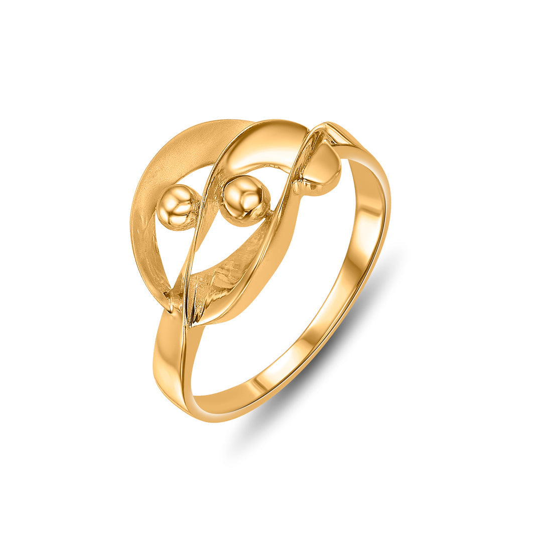 Orchid Twist Gold Casual Ring for Women