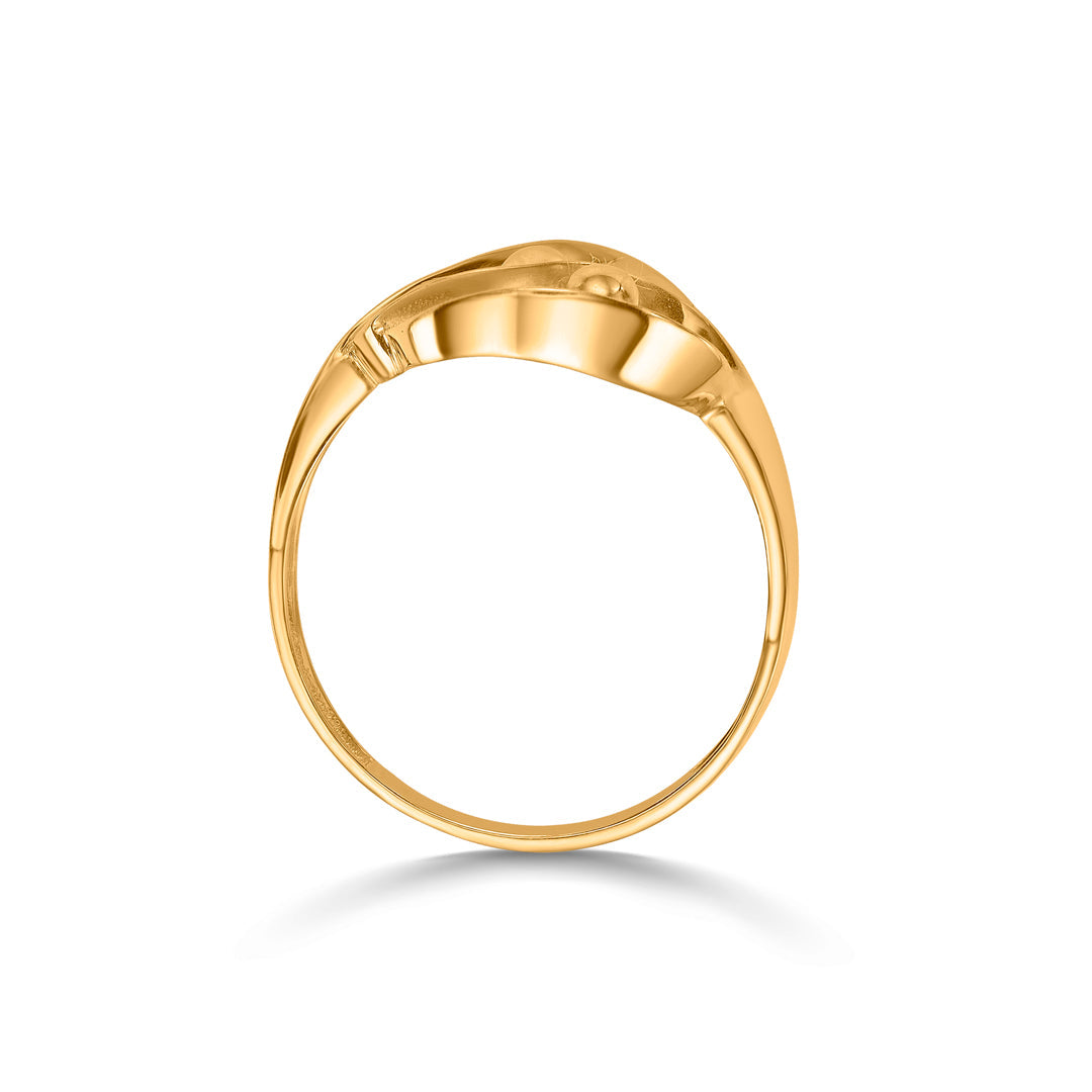 Orchid Twist Gold Casual Ring for Women