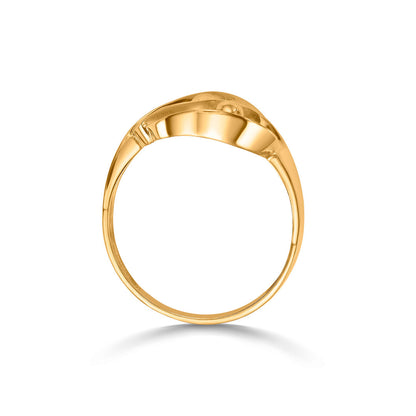 Orchid Twist Gold Casual Ring for Women