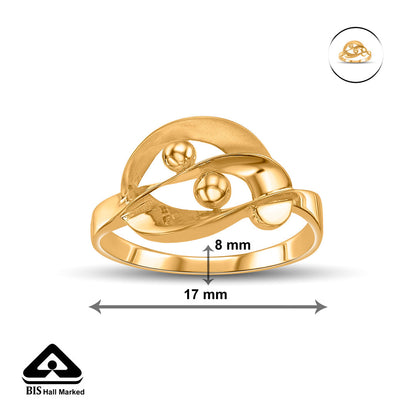 Orchid Twist Gold Casual Ring for Women