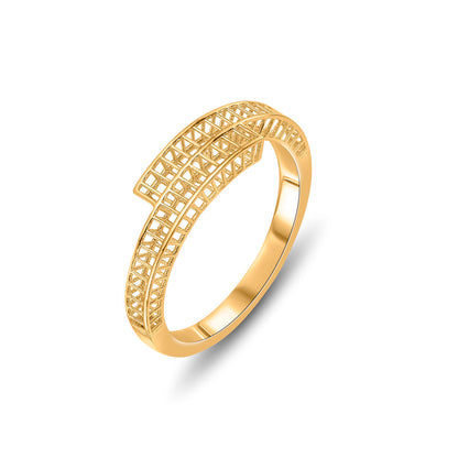 Flow Band Gold Fashion Ring for Women