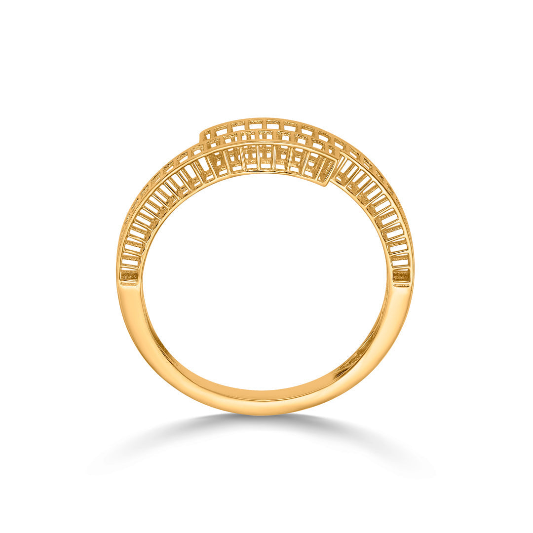 Flow Band Gold Fashion Ring for Women