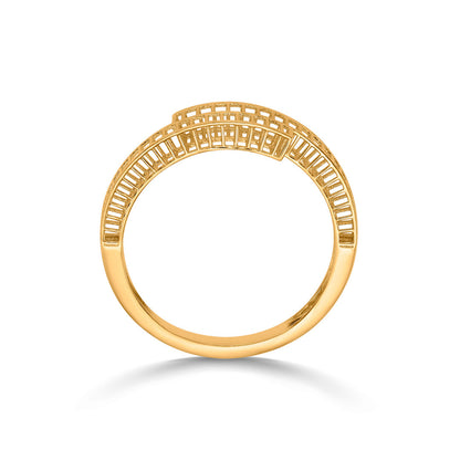 Flow Band Gold Fashion Ring for Women