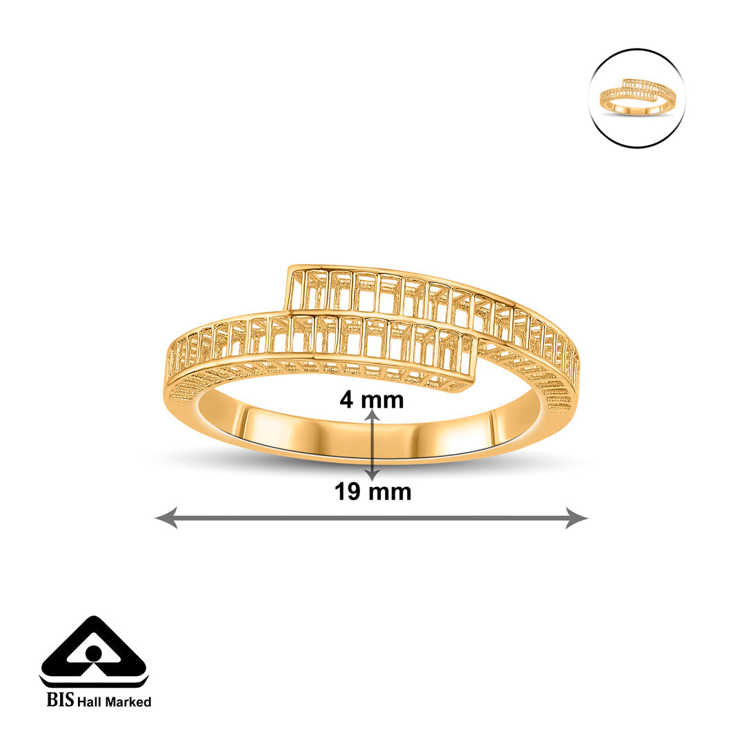 Flow Band Gold Fashion Ring for Women