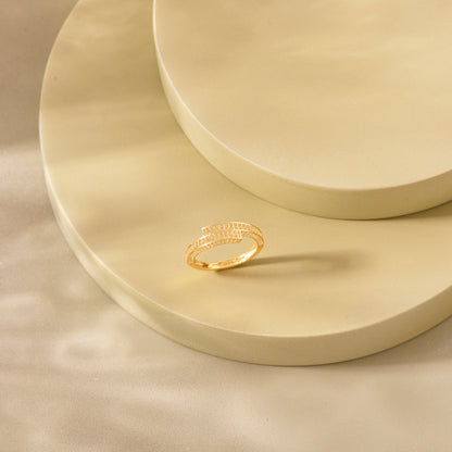 Flow Band Gold Fashion Ring for Women