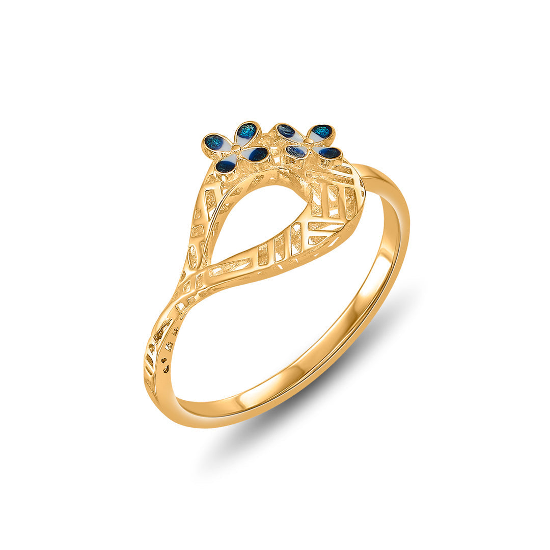 Single Edge Gold Fashion Ring for Women
