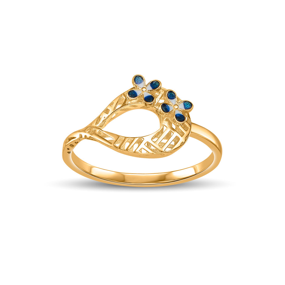 Single Edge Gold Fashion Ring for Women