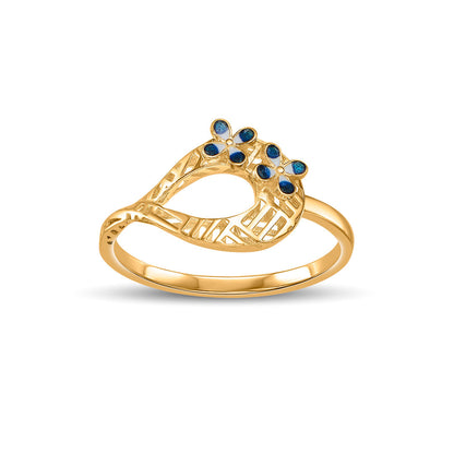 Single Edge Gold Fashion Ring for Women