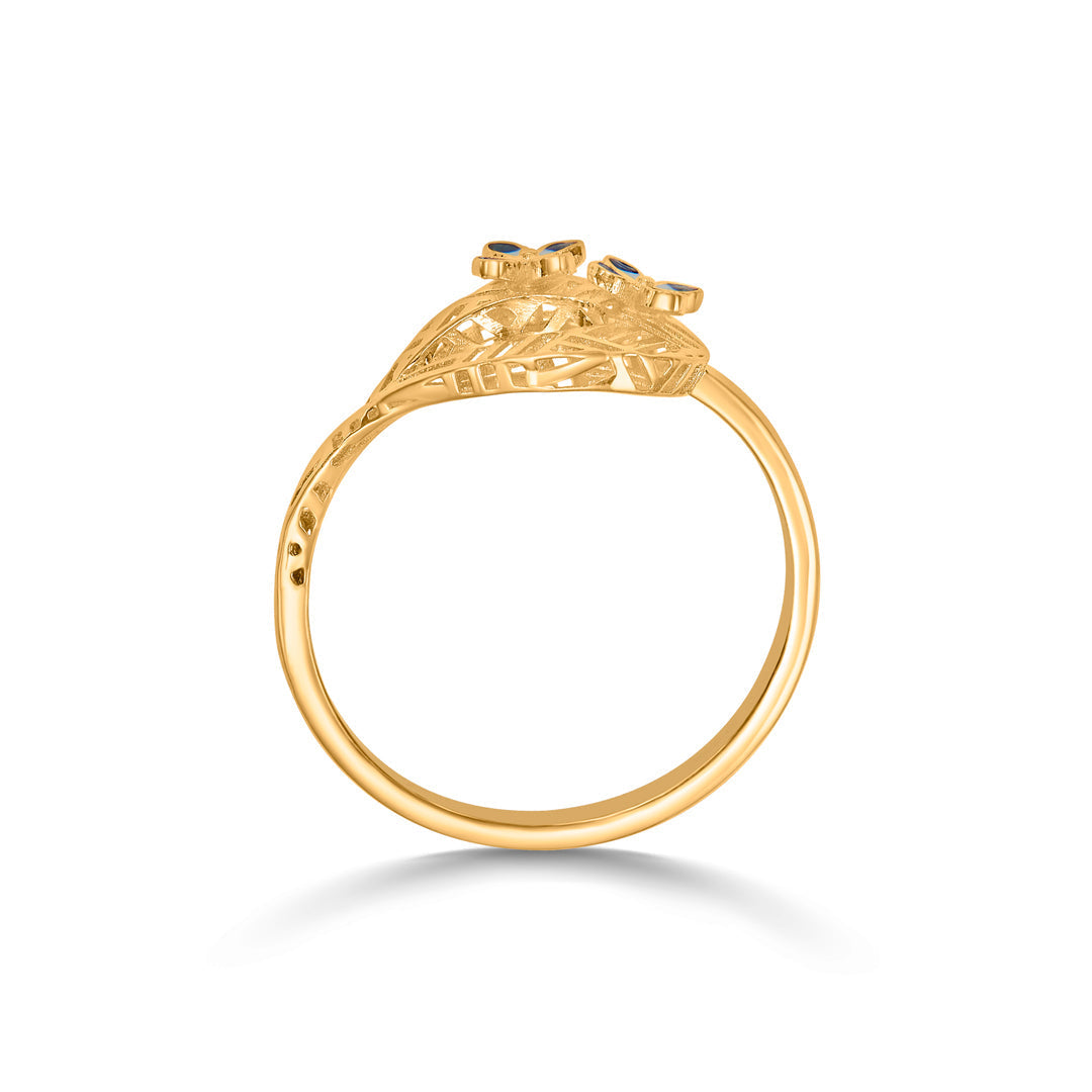 Single Edge Gold Fashion Ring for Women