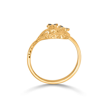 Single Edge Gold Fashion Ring for Women