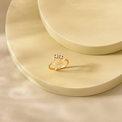 Single Edge Gold Fashion Ring for Women