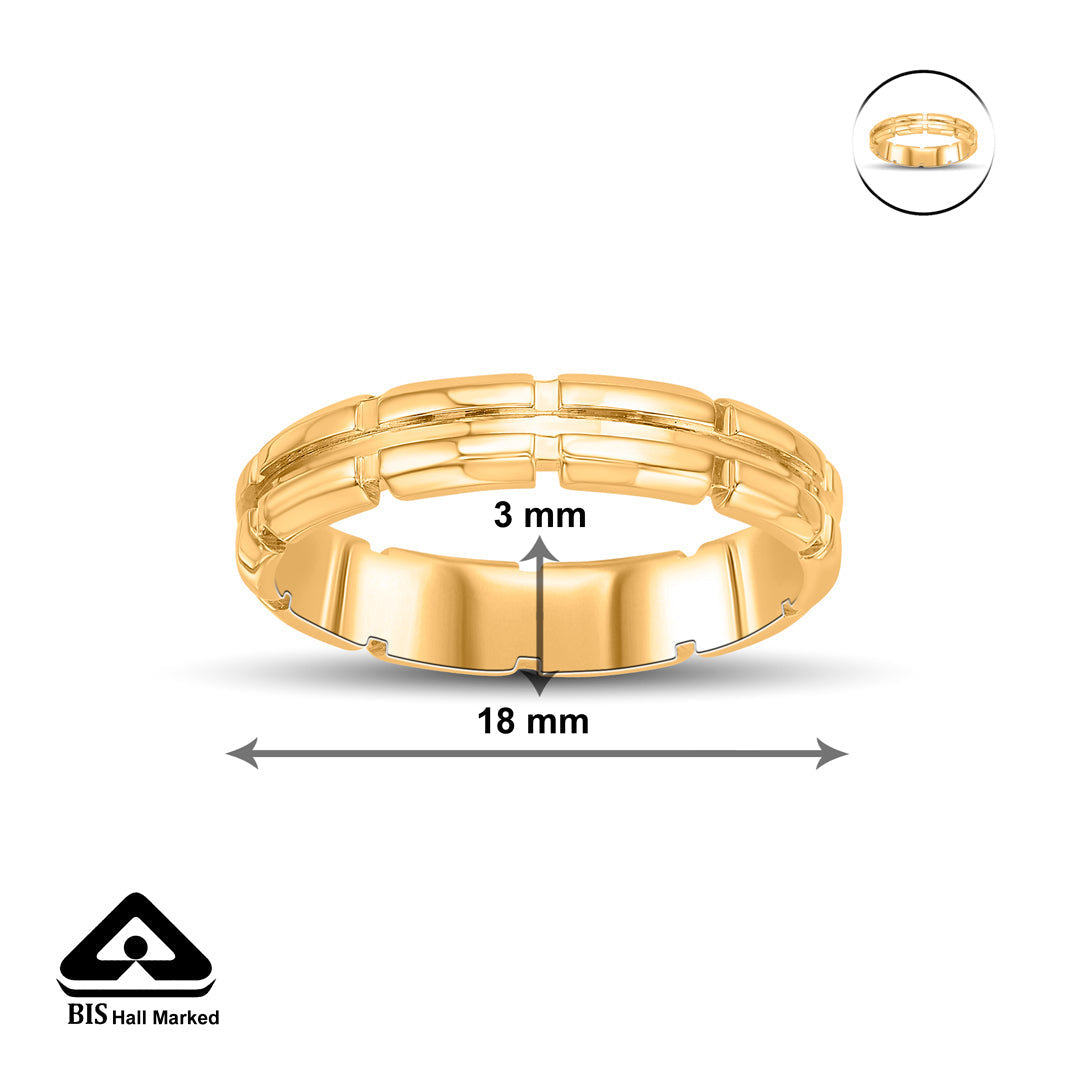 Vibrant Band Gold Ring for Women