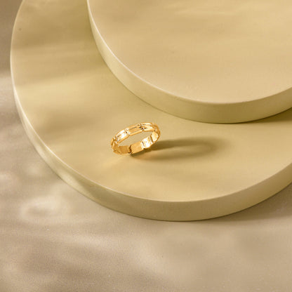 Vibrant Band Gold Ring for Women
