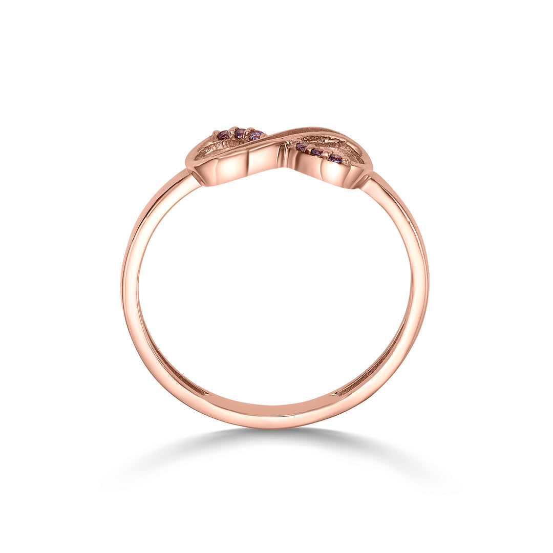 Golden Knot Gold Eternity Ring for Women