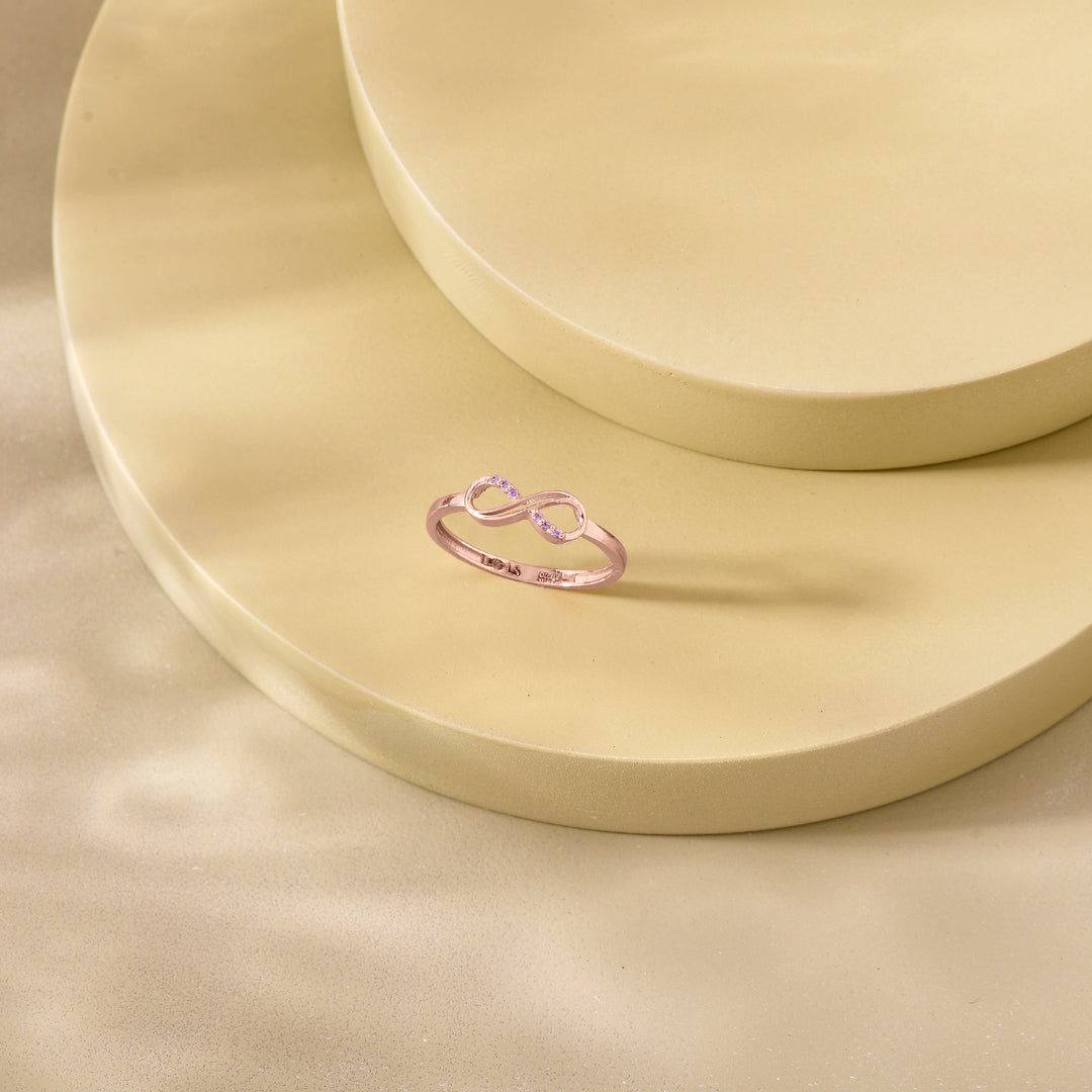 Golden Knot Gold Eternity Ring for Women