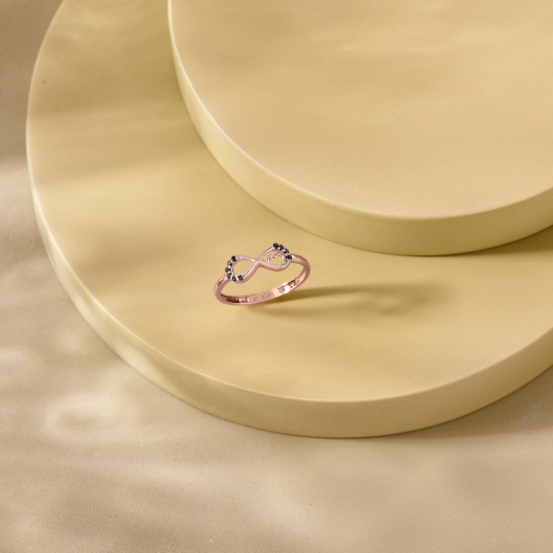 Infinity Aura Gold Eternity Ring for Women