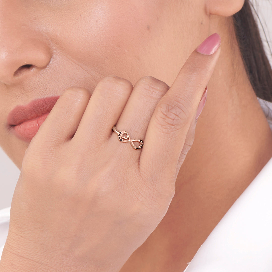 Infinity Aura Gold Eternity Ring for Women