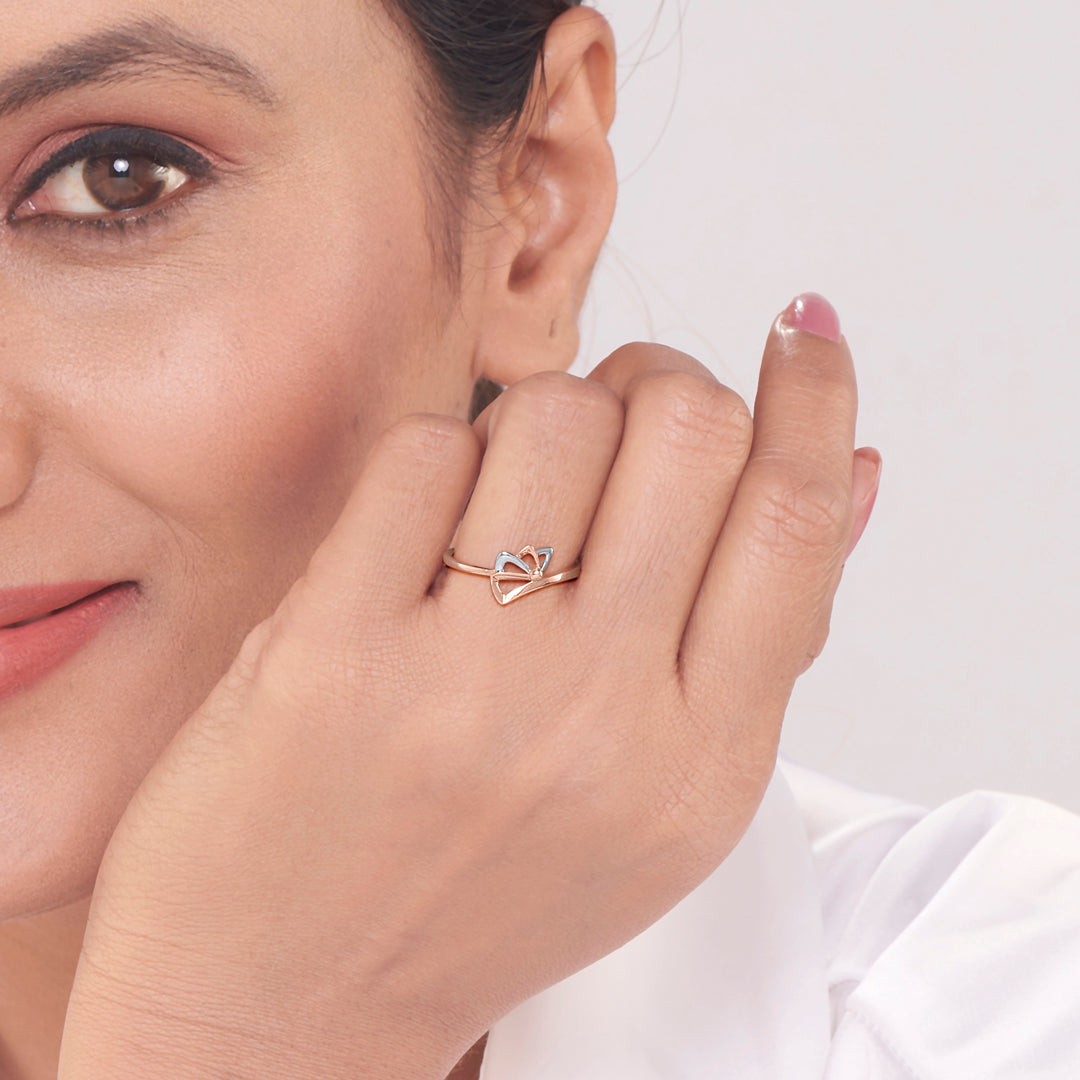 Charm Link Gold Casual Ring for Women
