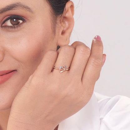 Charm Link Gold Casual Ring for Women
