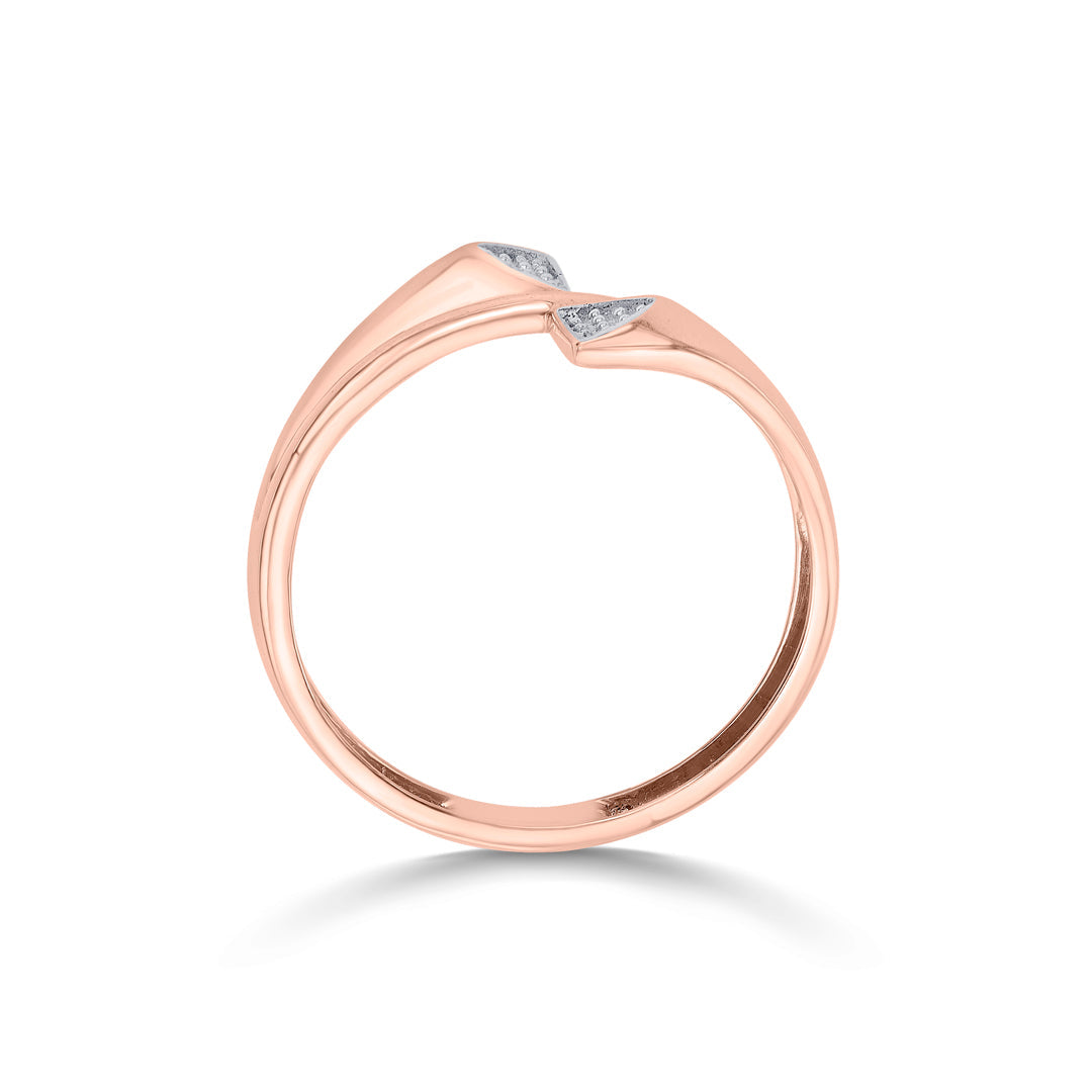 Spiral Balance Gold Casual Ring for Women