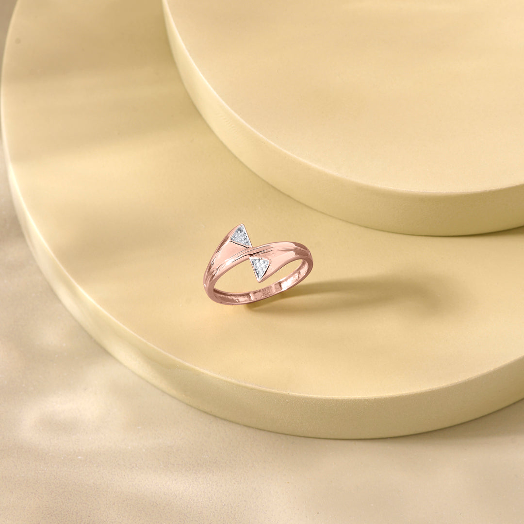 Spiral Balance Gold Casual Ring for Women