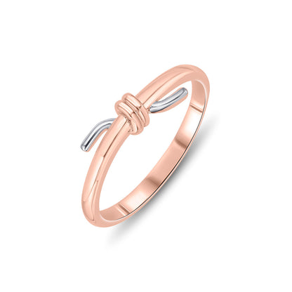 Tiny Knot Gold Eternity Ring for Women