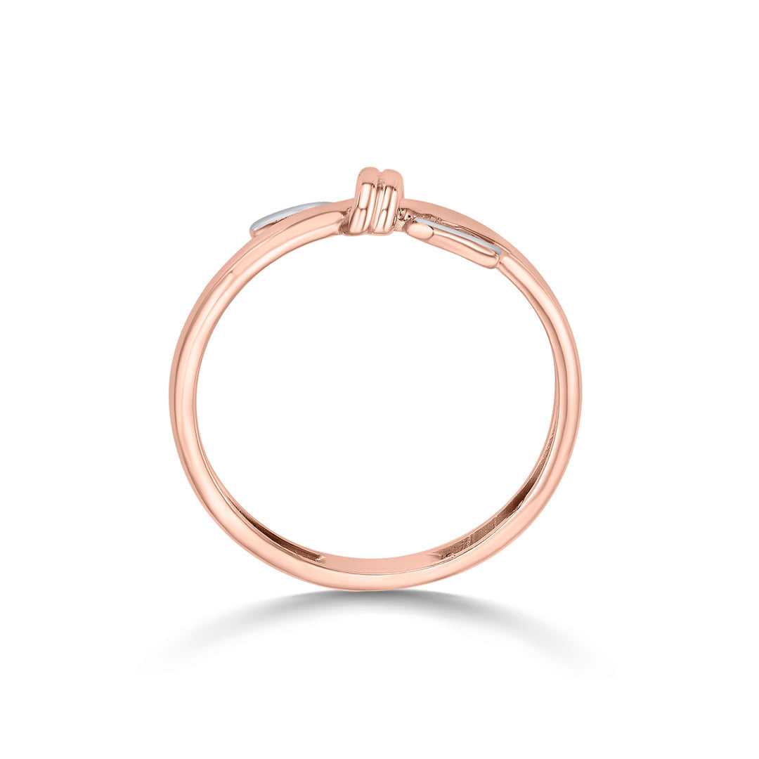 Tiny Knot Gold Eternity Ring for Women