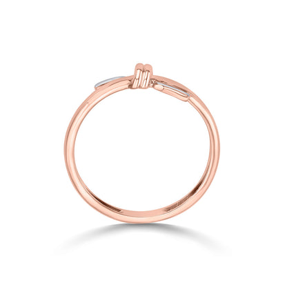 Tiny Knot Gold Eternity Ring for Women