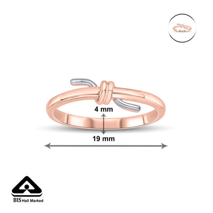 Tiny Knot Gold Eternity Ring for Women