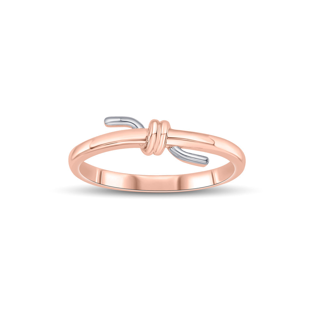 Tiny Knot Gold Eternity Ring for Women