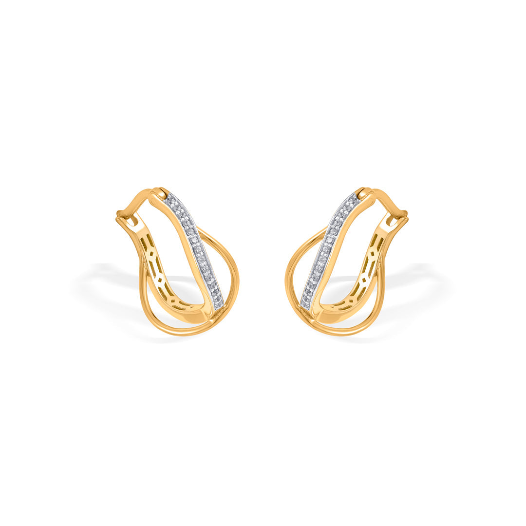 Gleaming Bars Gold Hoops & Huggies Earrings for Women