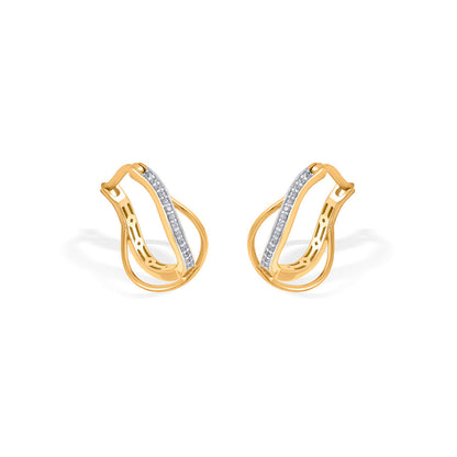 Gleaming Bars Gold Hoops & Huggies Earrings for Women