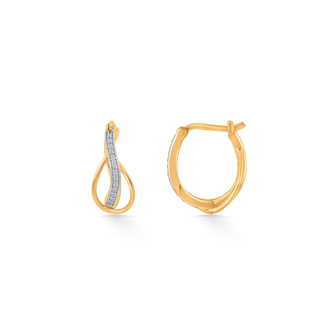 Gleaming Bars Gold Hoops & Huggies Earrings for Women