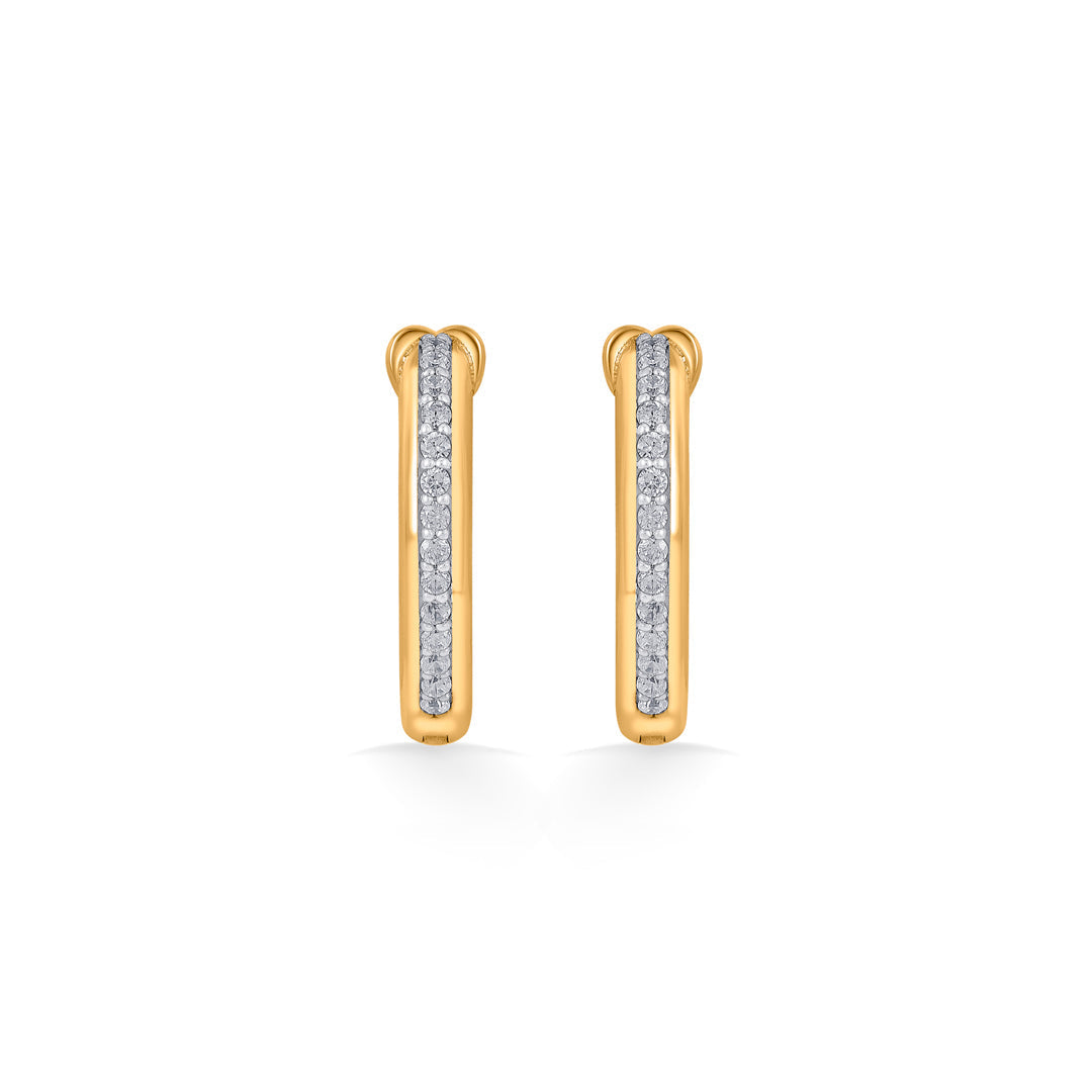 Twisted Glow Gold Hoops & Huggies Earrings for Women