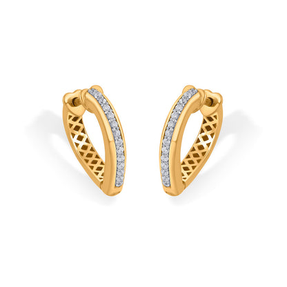 Twisted Glow Gold Hoops & Huggies Earrings for Women