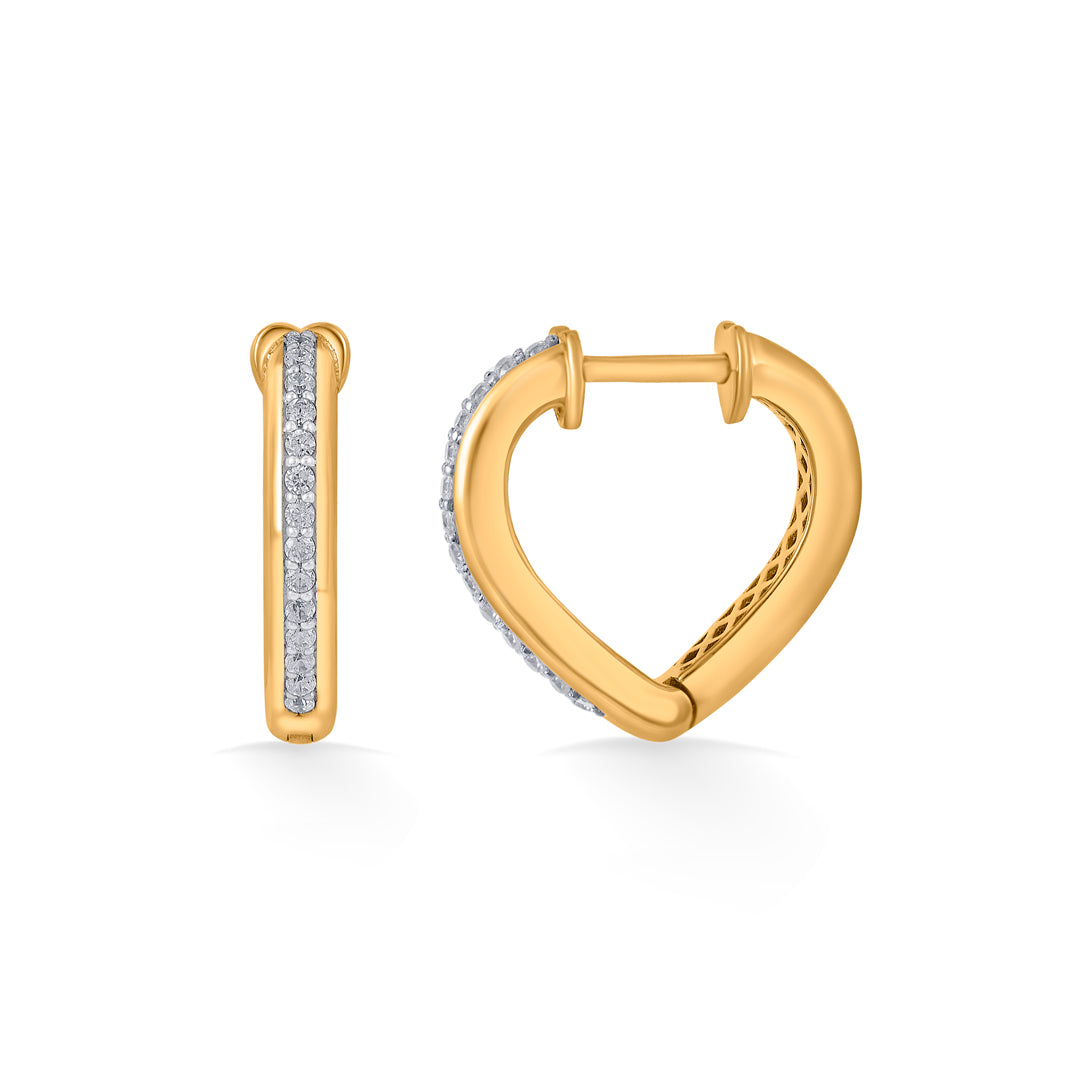 Twisted Glow Gold Hoops & Huggies Earrings for Women