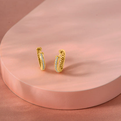 Twisted Glow Gold Hoops & Huggies Earrings for Women