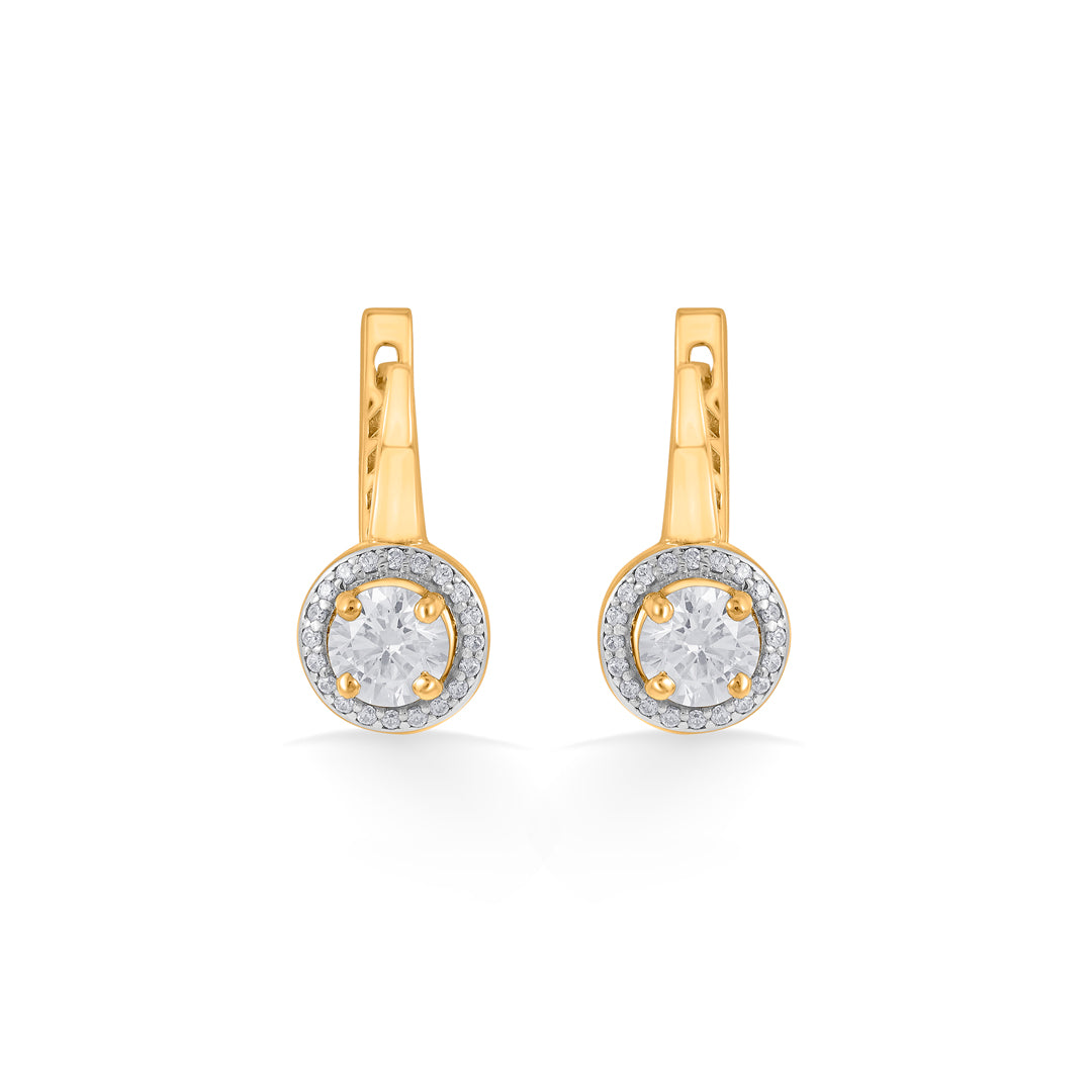 Liora Halo Gold Hoops & Huggies Earrings for Women