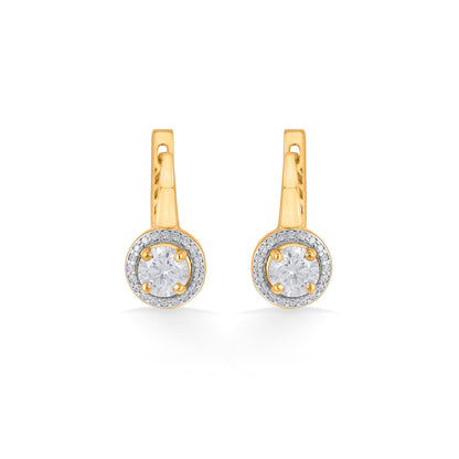 Liora Halo Gold Hoops & Huggies Earrings for Women