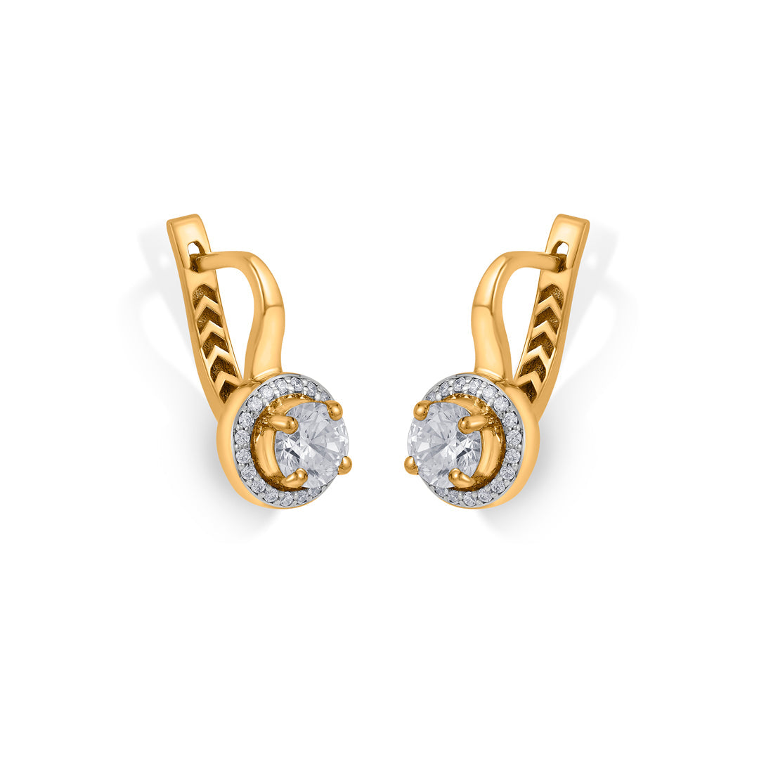 Liora Halo Gold Hoops & Huggies Earrings for Women