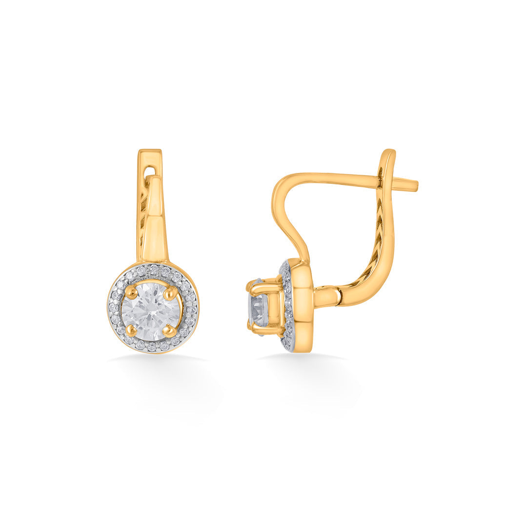 Liora Halo Gold Hoops & Huggies Earrings for Women