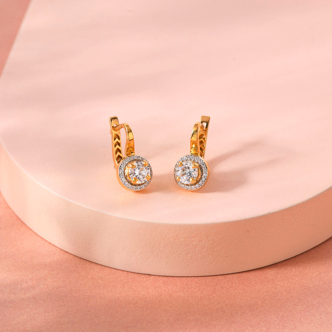 Liora Halo Gold Hoops & Huggies Earrings for Women